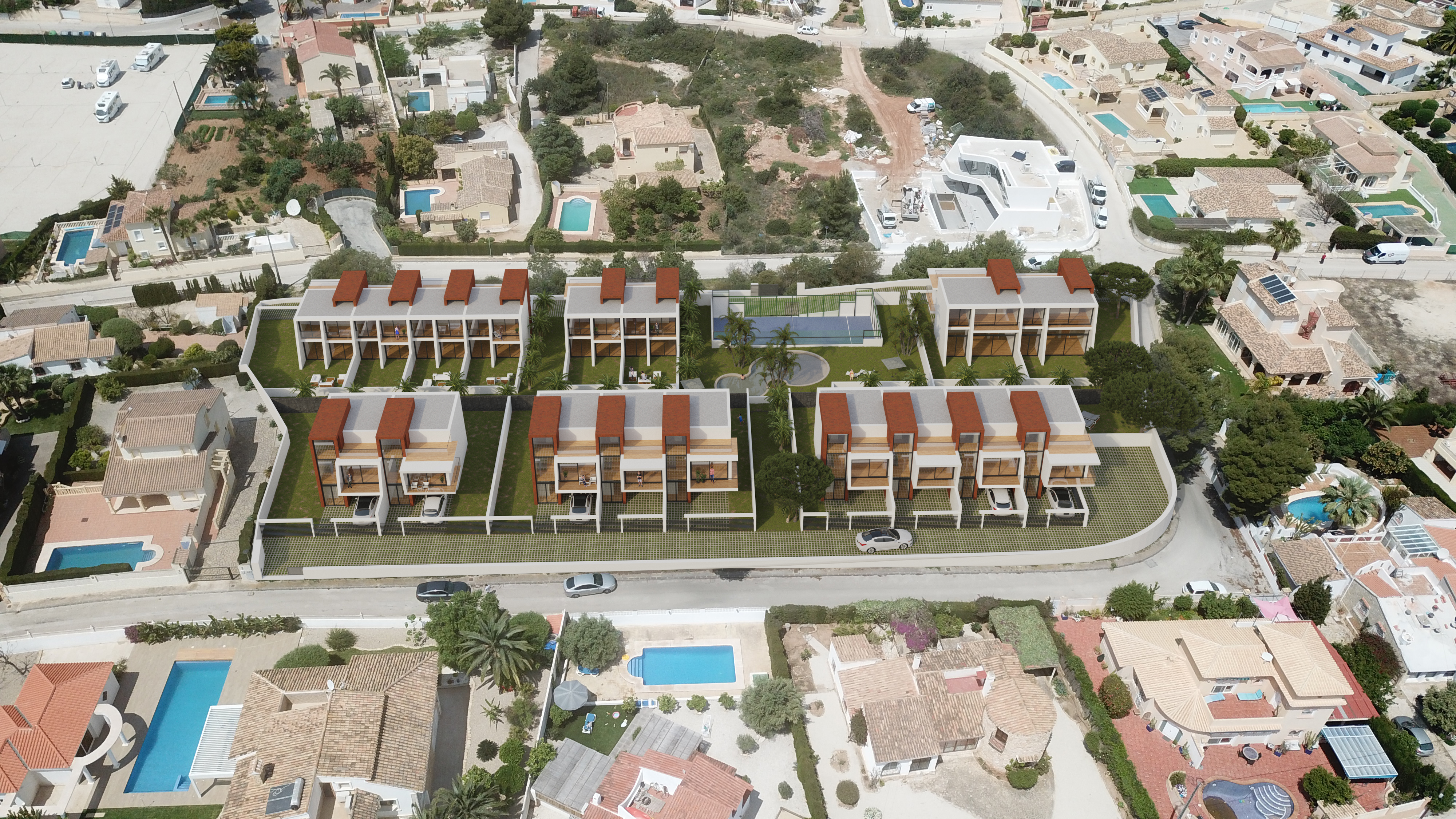 Moderne villa in een zeer rustige urbanisatie, op 1,4 km van het Arenal Bol-strand in Calpe