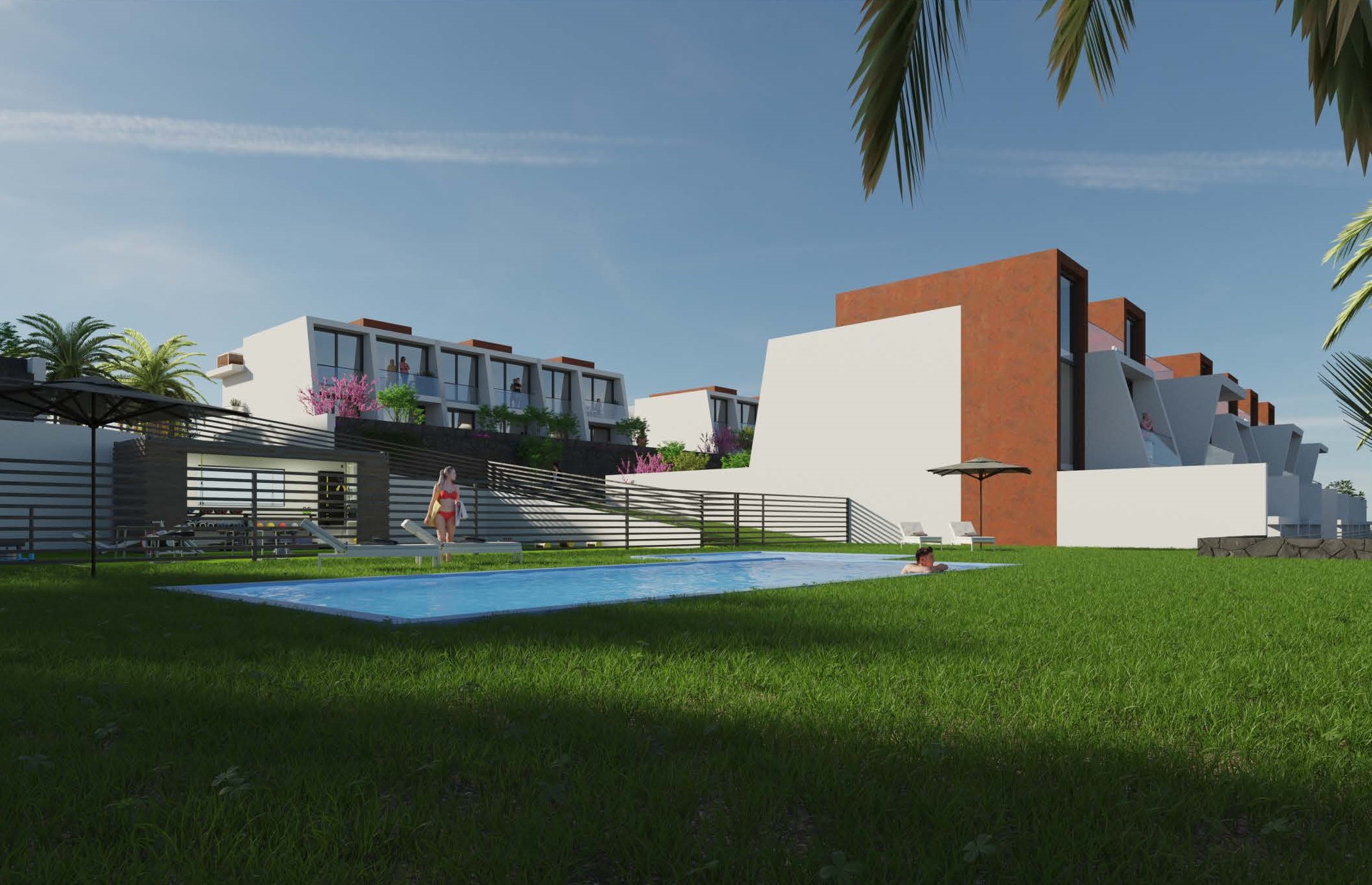 Modern villa in a very quiet urbanization, 1.4km from the Arenal Bol beach in Calpe